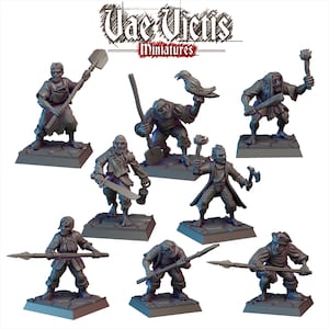 Servitors Warband Färdigbyggd - Vae Victis - 28mm/32mm Omålade Resinminiatyrer - Grimdark Fantasy, Warbands & RPG