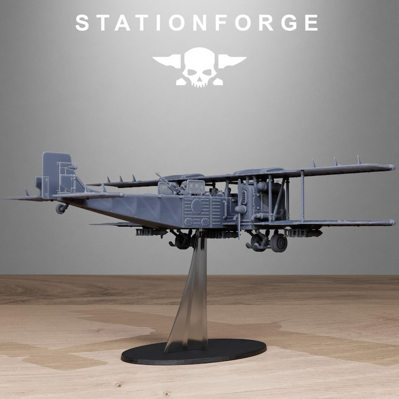 Grimguard Iron Biplane - Station Forge - 32mm Unpainted Resin ...