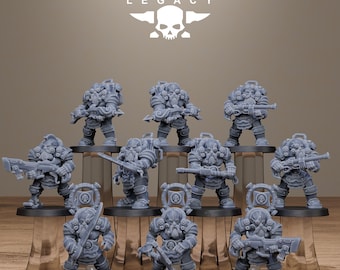 Ironvale-Infanterie – StationForge Legacy – Alternative Miniaturen für Tabletop-Spiele, Kriegerscharen, Rollenspiele und Sammlerstücke – Fantasy