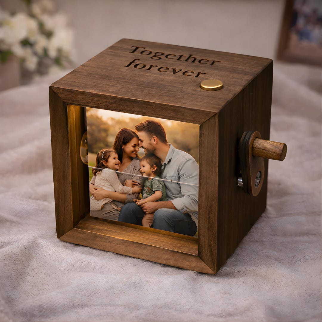 Personalized Photo Flipbook Animation Box, Custom Wooden Photo Book ...