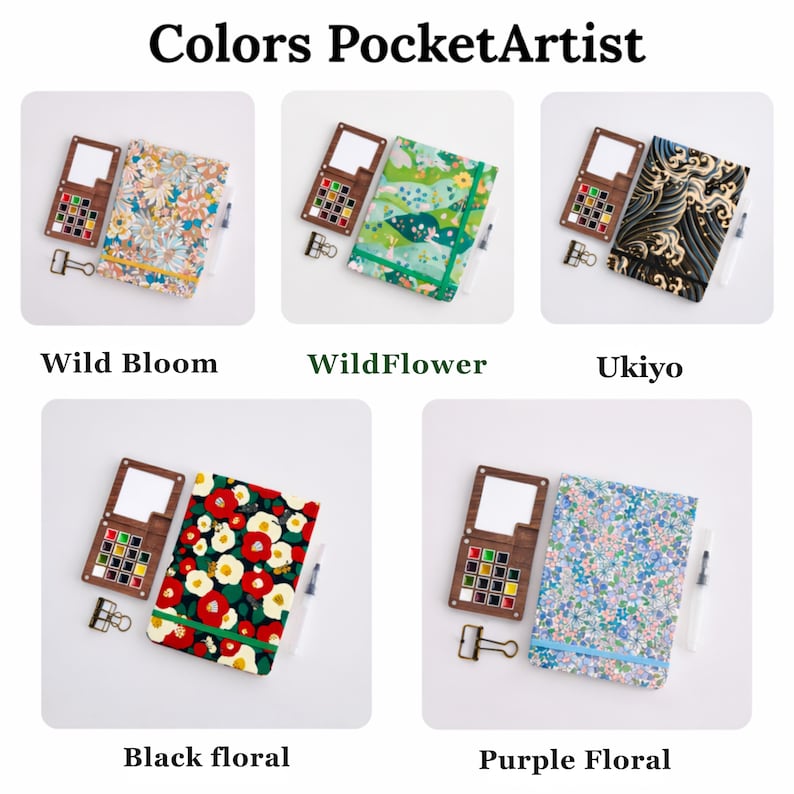 15 colors travel set portable paint box,Watercolor Box,Watercolor Supplies,Painter Gifts,Painting Accessories,Gift him or her, Birthday gift image 6