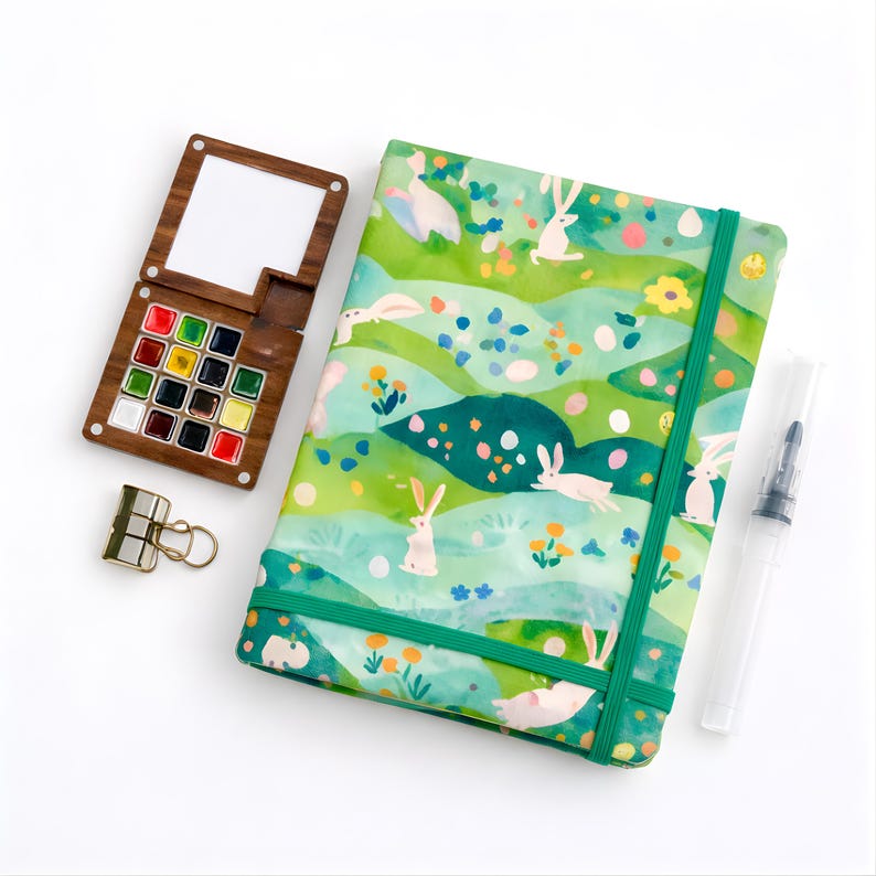 15 colors travel set portable paint box,Watercolor Box,Watercolor Supplies,Painter Gifts,Painting Accessories,Gift him or her, Birthday gift image 10