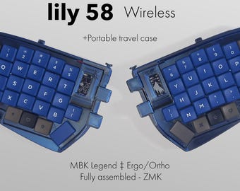 Split Ergonomic Keyboard - Lily 58 Wireless [ZMK] - Portable Magnetic ...