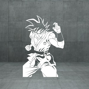 Son Goku Inspired Sticker - DBZ Manga Sticker - Cut Vinyl for Car, PC, Wall, Gourd - Dragon Ball Fan Gift