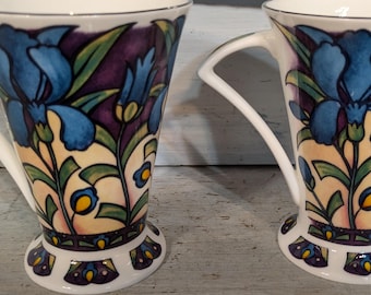 Two Dainty China Staffordshire Mugs