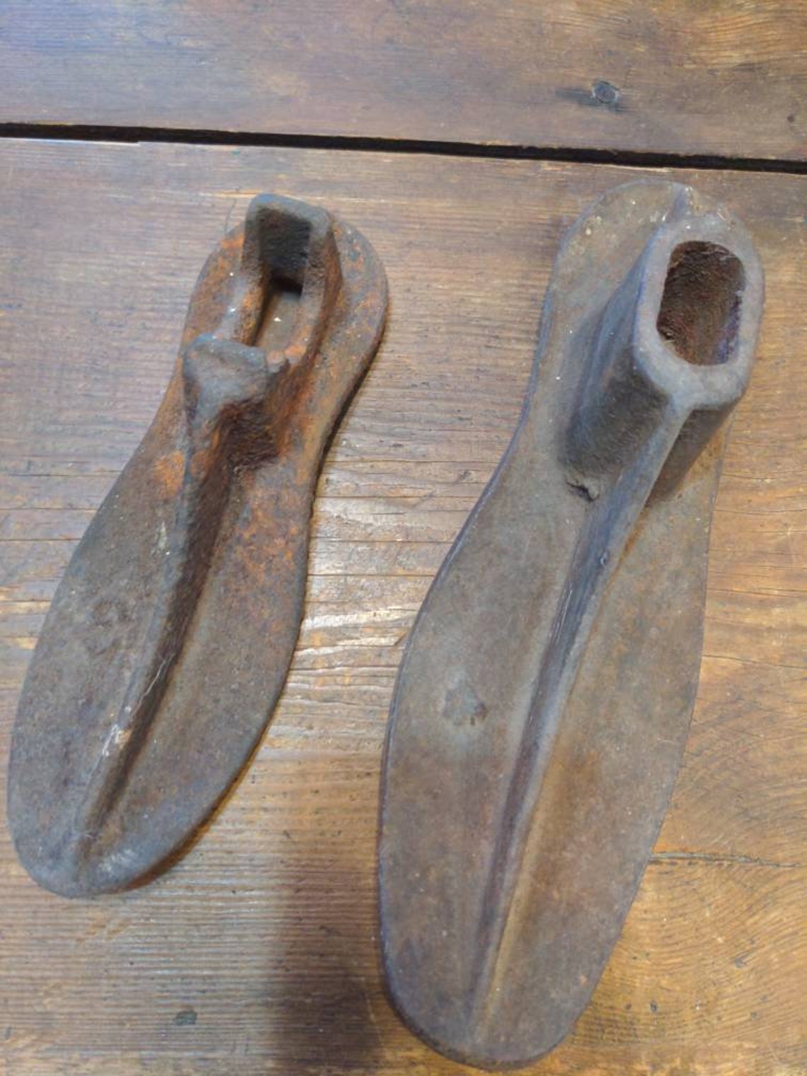 Two Vintage Cast Iron Shoe Lasts Etsy