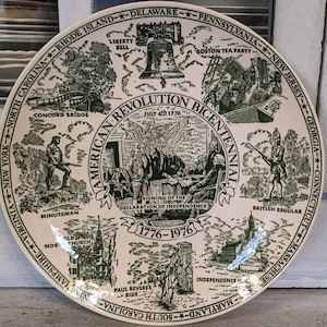 American Revolution Bicentennial 1776-1876 Commemorative Plate #1