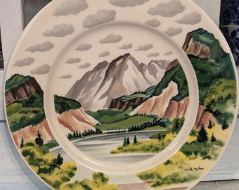 Two Large Decorative Castleton Plates