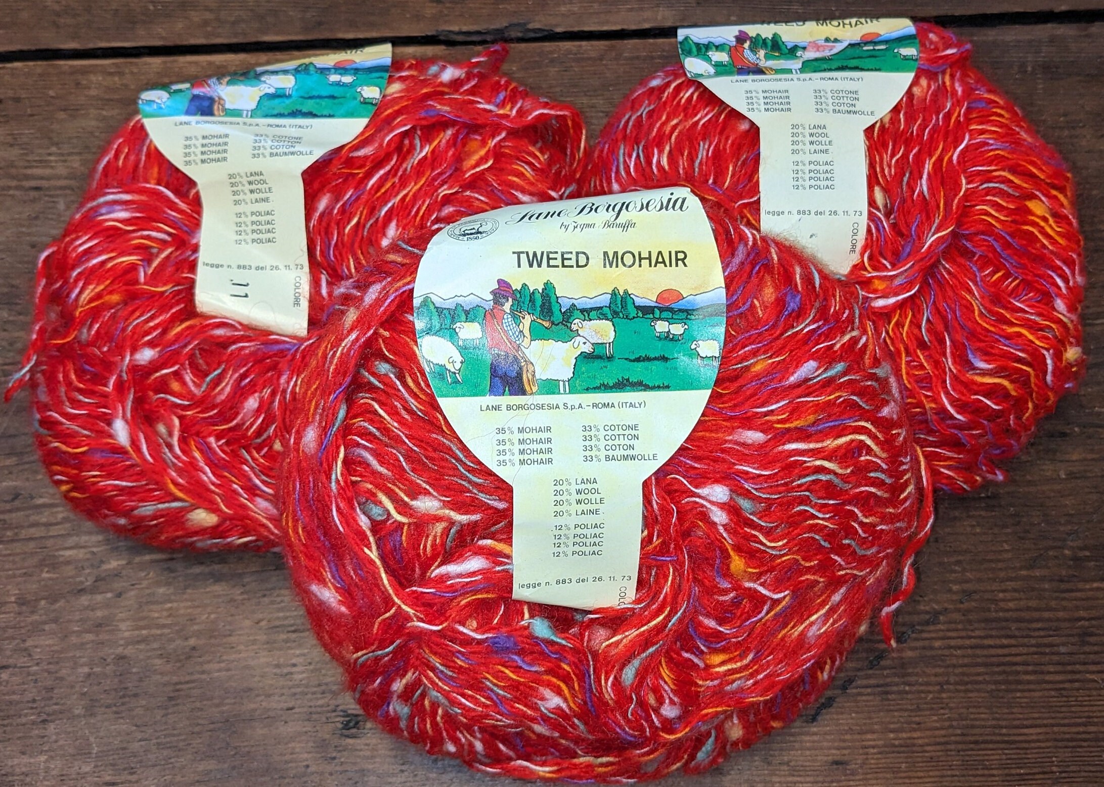 Pelote De Fil SWAN Borgosesia - 89 Yards (1.75 Oz) - Fil Ruban Mélangé - Made In Italy
