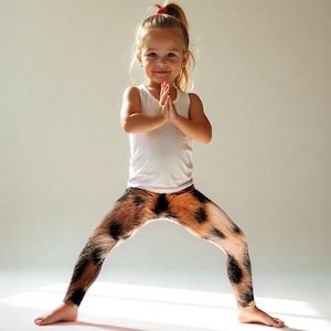 High-Waisted Leopard Print Leggings | Soft Yoga Pants & Workout Tights | Animal Print Festiva | Funky Athleisure for Women