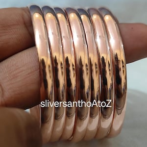 Set Of 7 Solid Copper Bangle, Pure Copper Bangle, Set of 7 PCs, Simple Bangle, Pure Handmade ,Copper Jewelry ,Bangle For Woman Gift For Her