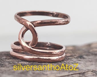 Handmade Pure Copper Ring: Adjustable Arthritis Relief Jewelry