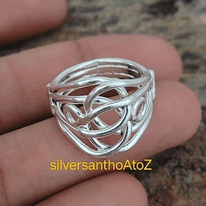 Claddagh Knoten Ring 925 Sterling Silber Claddagh Ring Einzigartiger Irischer Ring Unisex Keltischer Claddagh Ring Designed und handgefertigt in Indien