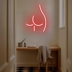 Female Booty Neon Light,Booty Neon Sign,Lady&#39;s Butt Neon Sign, Woman&#39;s Body Neon Light,Girl Ass Neon,Girl Body Sign,Gifts For Boyfriend