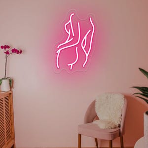 Profile Woman Body Neon Light,Minimalist Female Body Sign,Girl Body Neon Sign,Woman Body Art,Feminine Woman Led Lights,Body Neon Sign