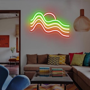 Sun Rainbow Neon Sign,LGBTQ Pride Month Led Neon Light,Sunset Rainbow Neon Sign,Rainbow Lover Gift,Wave Rainbow Neon Light,Rainbow Led Sign
