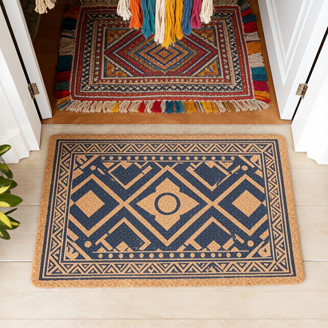 Geometric Pattern Floor Mats,unique Welcome Mat,modern Gift,closing ...