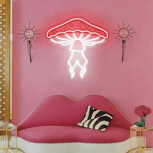 Mushroom Led Neon Sign,Sexy Mushroom Neon Sign,Party Decor Sign,Mushroom Fan Club Wall Art,Mushroom Lights,Room Wall Art,Mushroom Decor