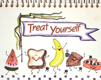 Vintage Cookbook Treat Yourself by Colleen Miner, collection of fun recipes for each day of the year, quick recipe book
