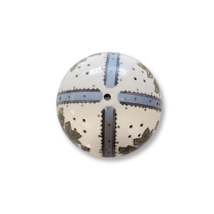 vintage ceramic potpourri ball with feet, roses design potpourri ball holder, pomander japan