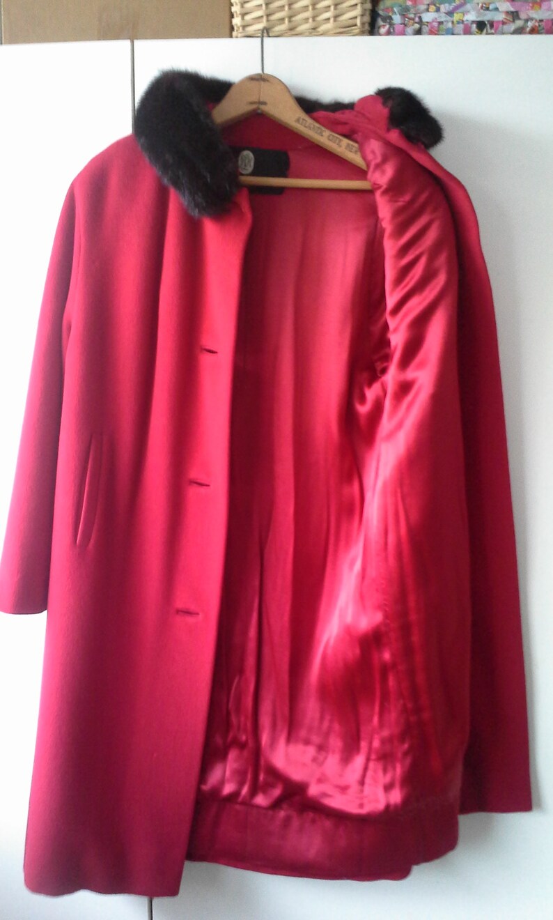 Vintage J.L. Hudson women's coat original fully lined red | Etsy