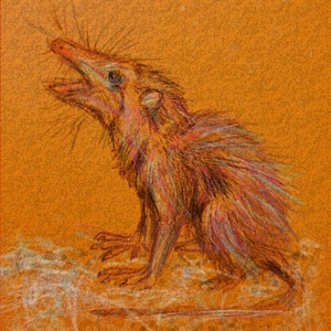giant rat poster, funny rat print, halloween decor