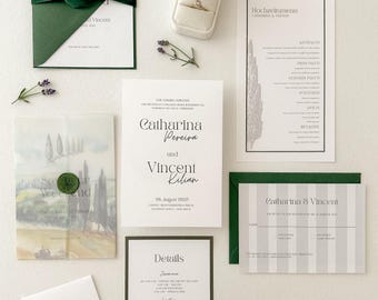 Individual wedding invitation, wedding invitation series, wedding invitation set, modern invitation, personalized, invitation set, DIN B6
