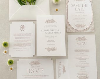 Individual wedding invitation, wedding invitation series, wedding invitation set, modern invitation, personalized, invitation set, DIN B6