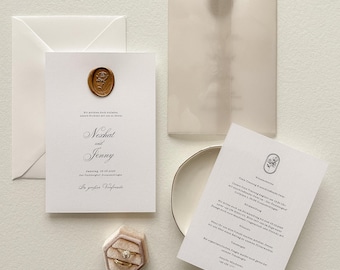 Individual wedding invitation, wedding invitation series, wedding invitation set, modern invitation, personalized, invitation set, DIN B6