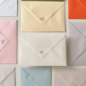 Envelope labeled, envelope printed, envelope with initials, envelope with address, personalized envelope, individual envelope B6 C6