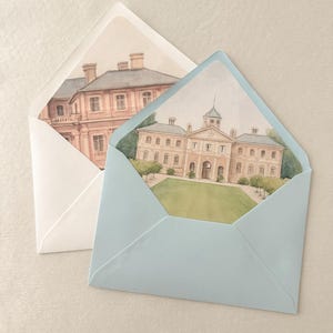 Envelope + liner individual location wedding, invitation personalized envelope location, wedding envelope, DIN C6, DIN B6, envelope colored