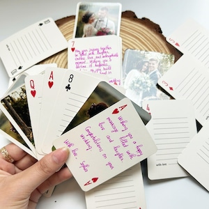 Custom Deck of Playing Cards with Photo for Wedding, Playing Cards Wedding Favors, Gift for Couple or Wedding