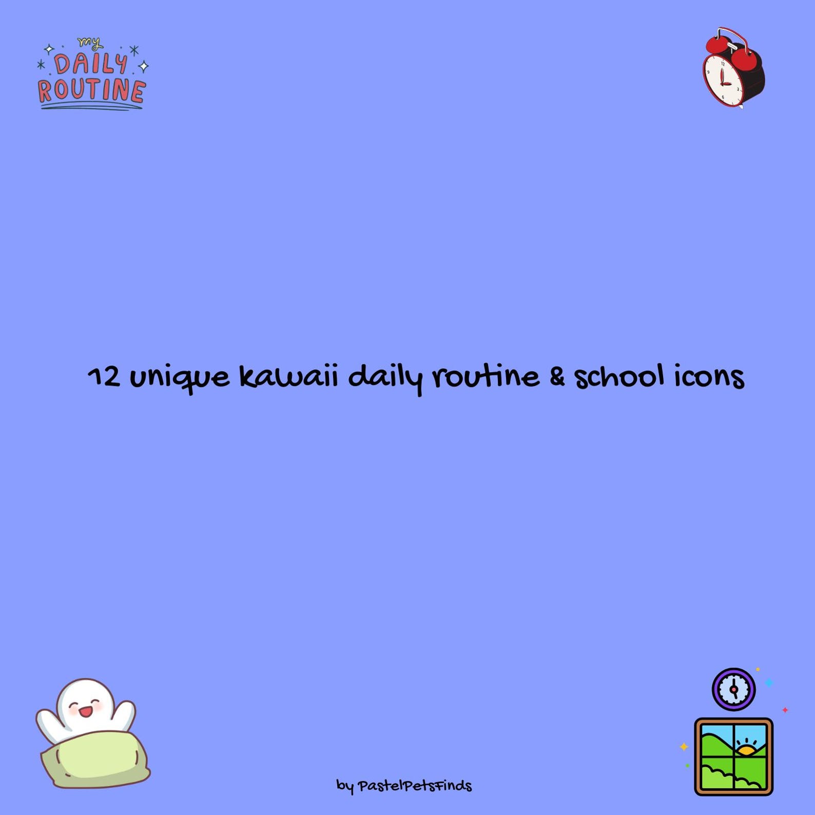 Daily Routine Chibi Kawaii Daily Routine Clipart Bundle |cute School Icons | Kids Chibi PNG ...