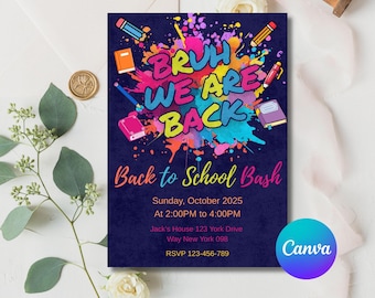 Editable School Supply Drive Flyer: Printable Canva Template (PDF)