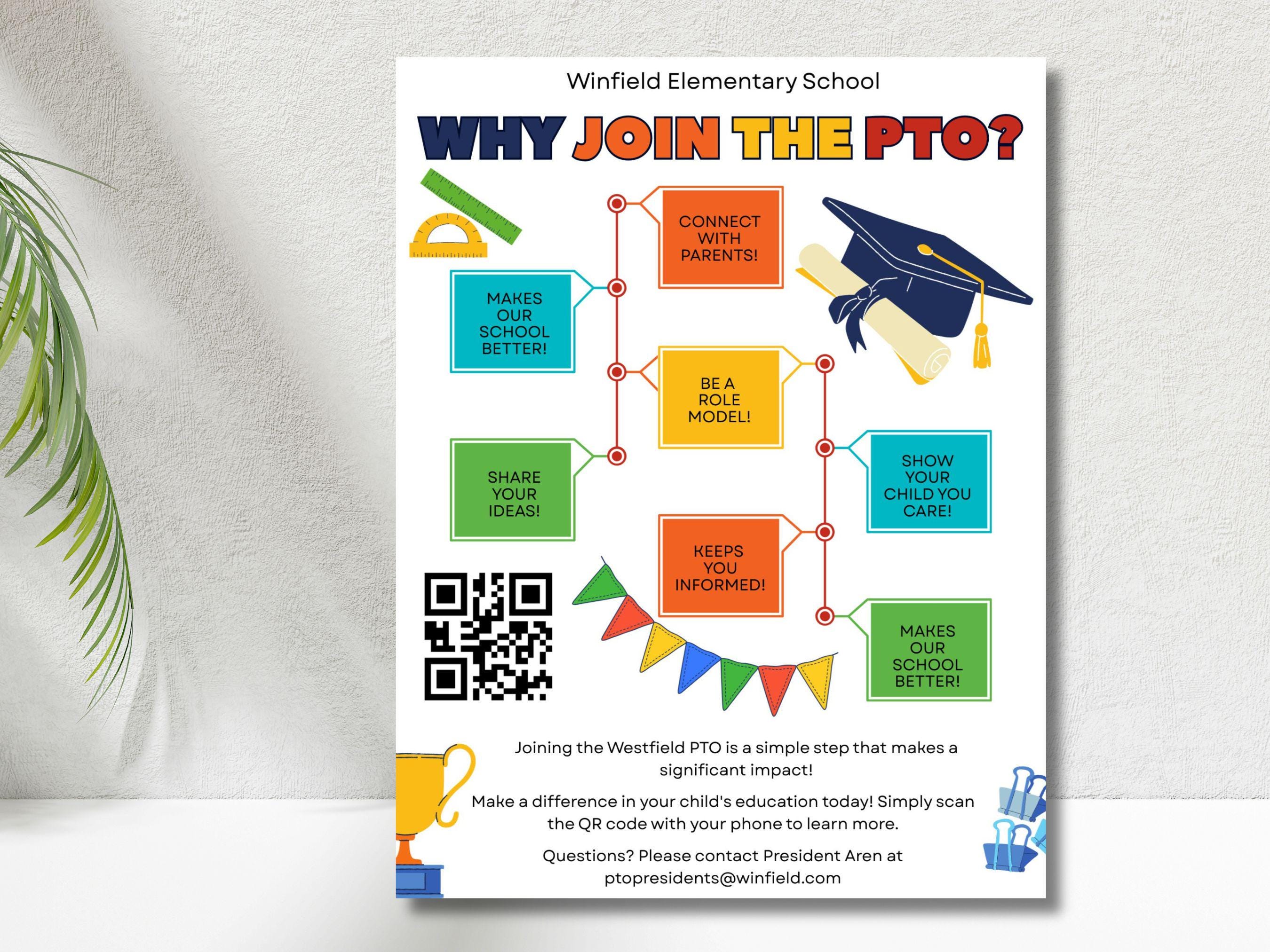 Editable Why Join the PTO PTA Flyer Template: Volunteer Recruitment ...