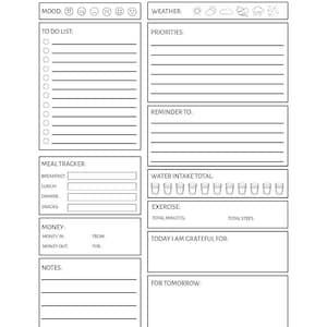 ADHD Daily Planner Printable: Hourly Organizer (Digital Download)