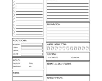 ADHD Daily Planner Printable: Hourly Organizer (Digital Download)