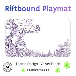 Custom Riftbound Playmat Teemo | Velvet TCG Mat | Handmade Card Game Mat | Cloth Playmat | League of Legends