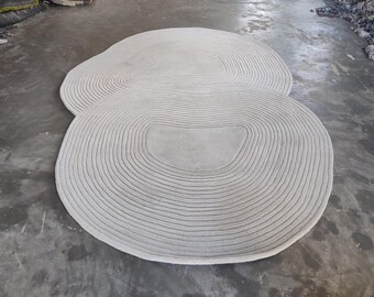 Designer Irregular shape wool rugs