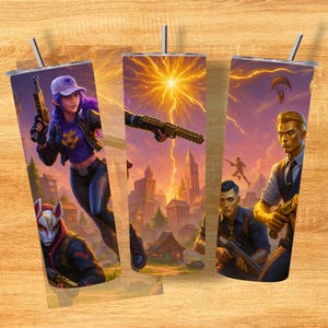 Gaming 20oz Tumbler Wrap PNG | Cartoon & Video Game Characters | Straight and Tapered Sublimation Design | Instant Digital Download