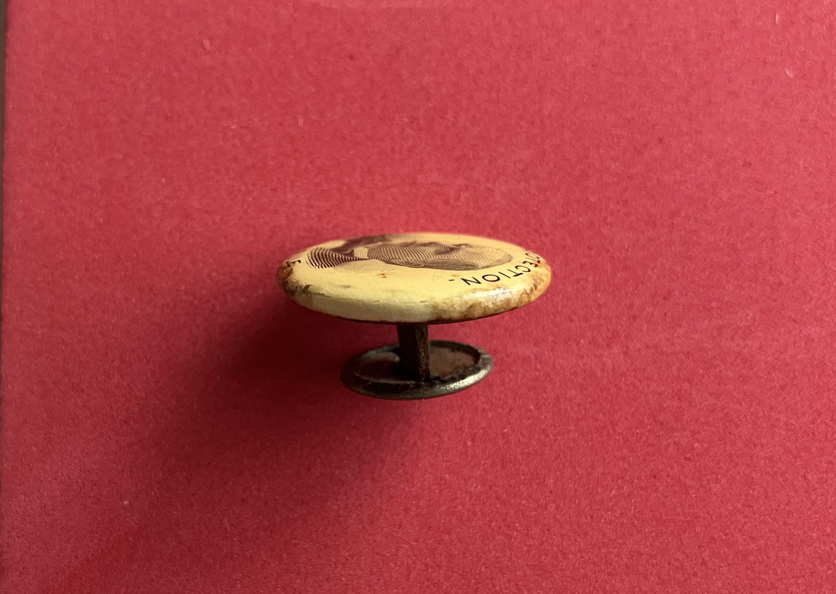 Antique Lapel Button: 1896, President Wm. Mckinley, Stud Back, Made by ...