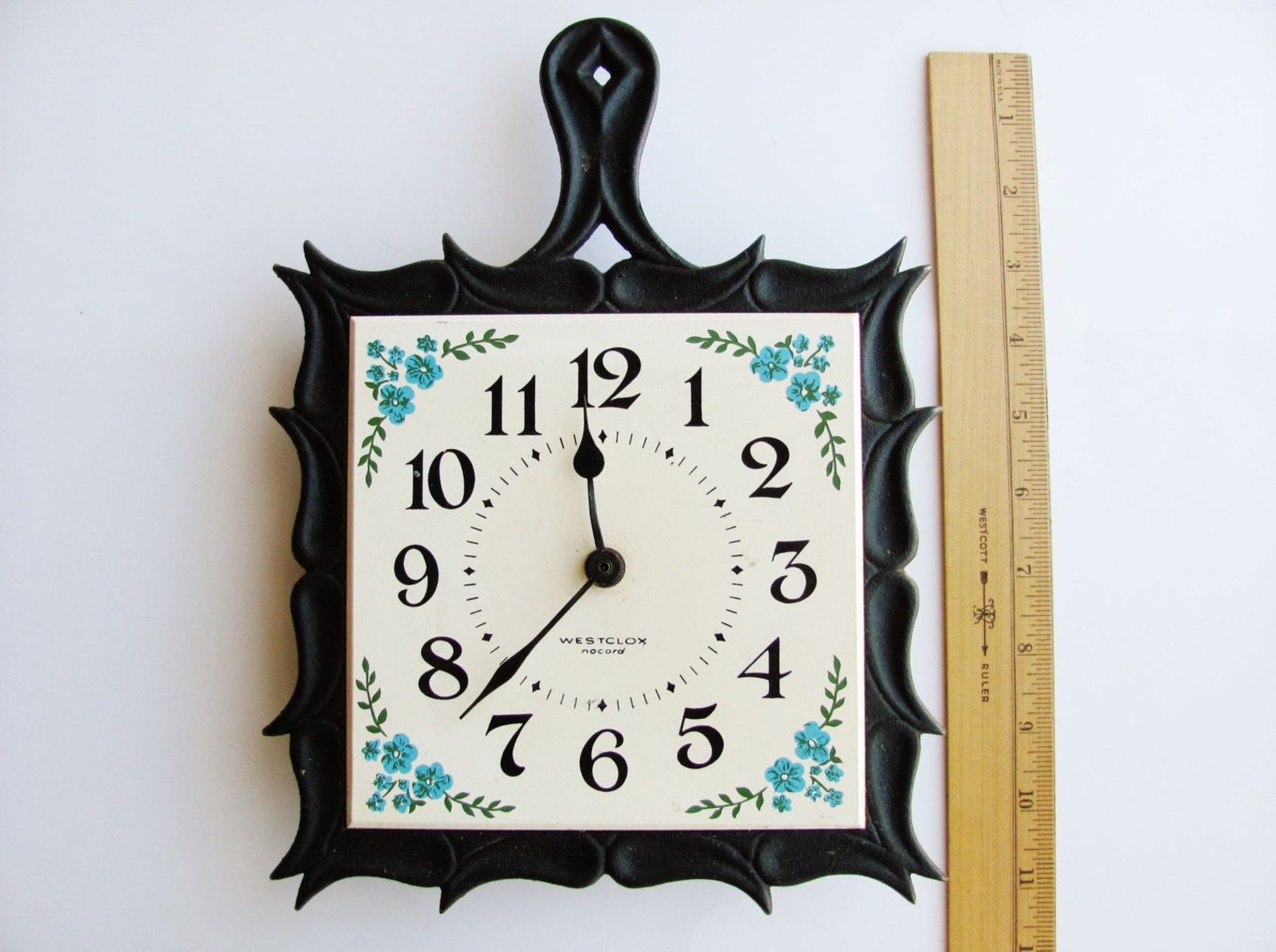 Westclox Kitchen Wall Clock Trivet Time Cast Iron Model No. Etsy