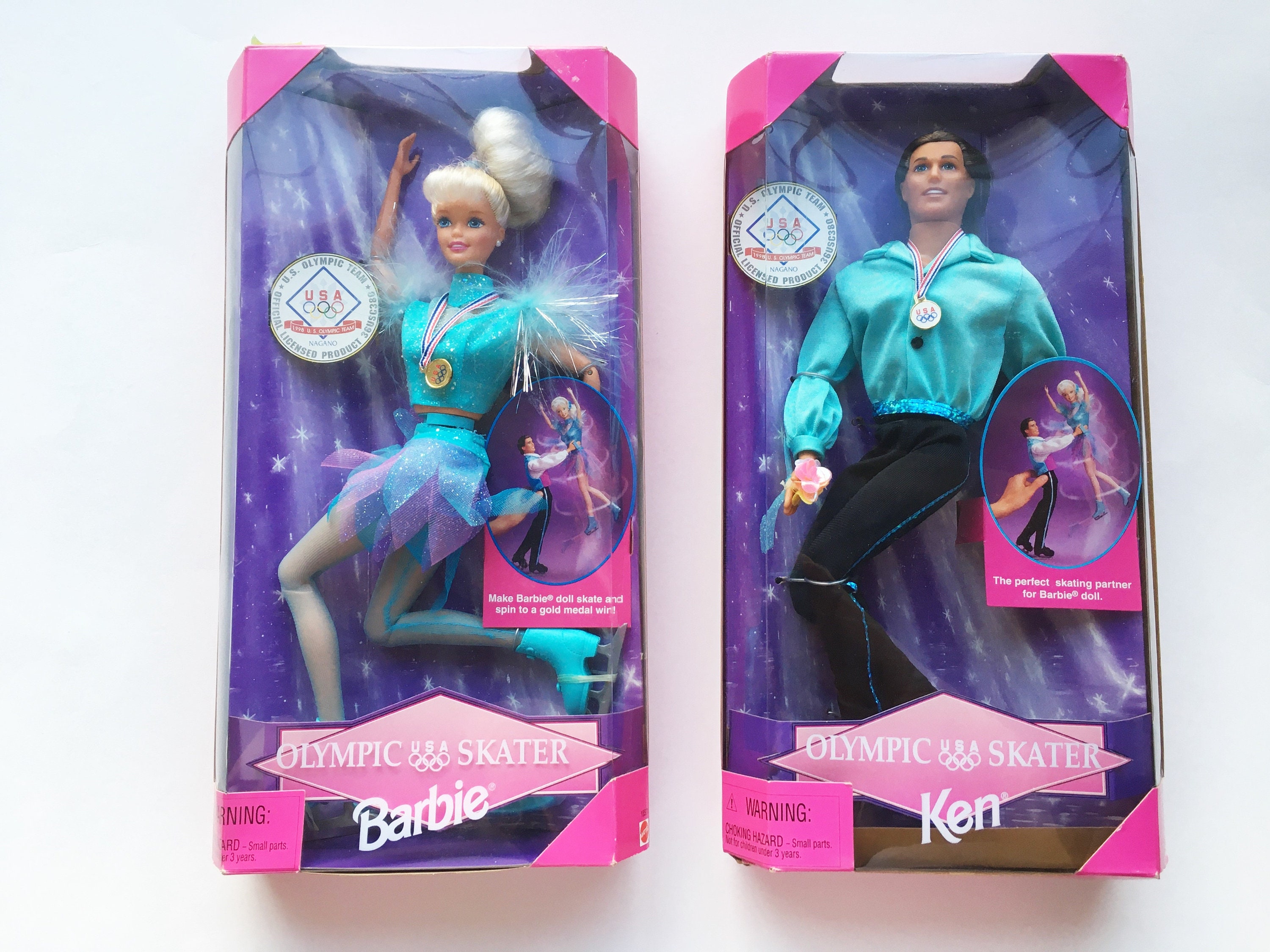 Barbie and Ken Olympic Skater Dolls Poseable Interactive - Etsy