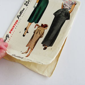 1940s Simplicity Pattern, #2223, Day-time or Evening Skirt With ...