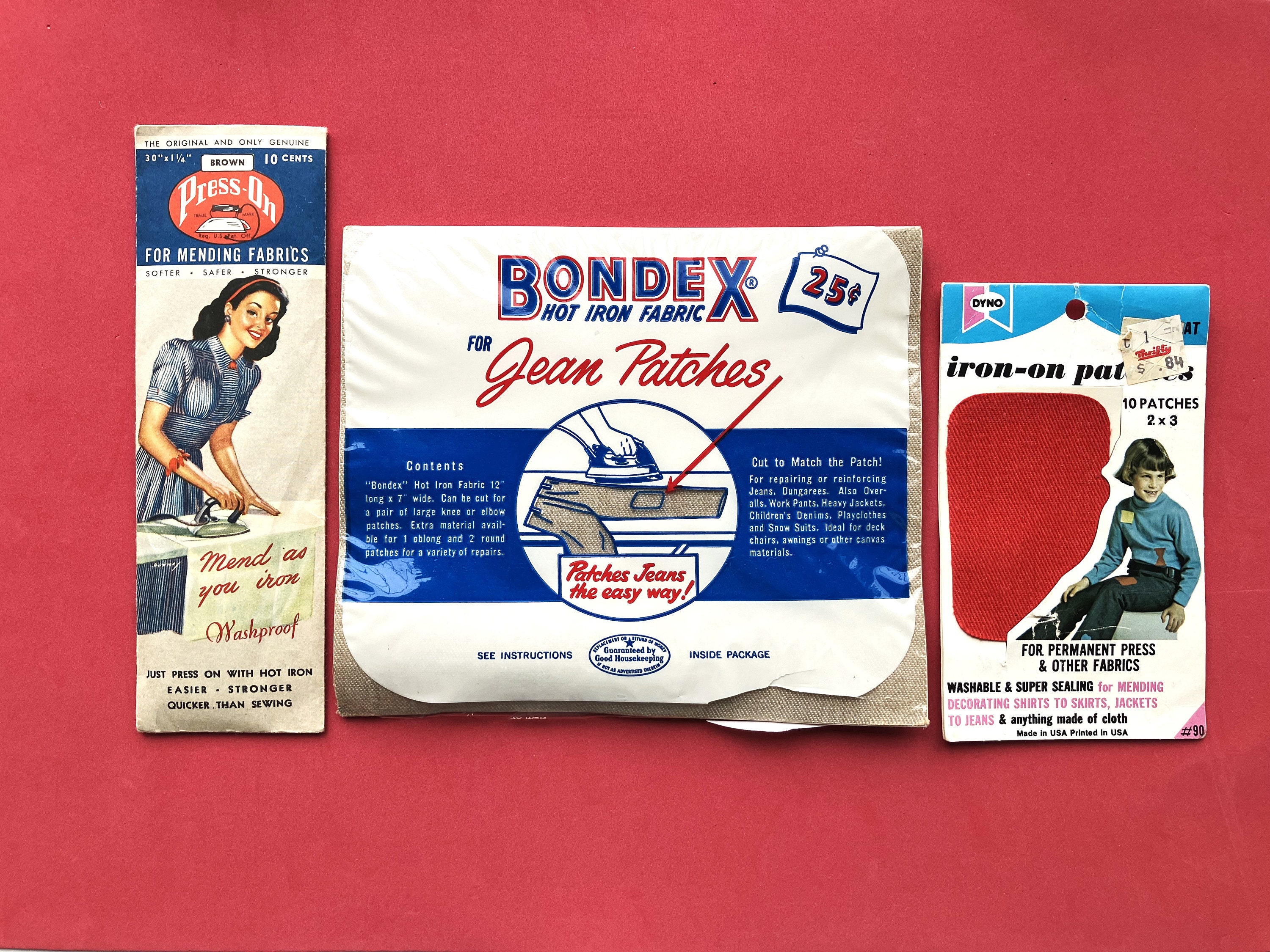 Bondex Fabric Iron-On Patches, Giant Worn Denim Blue 10 x 12 Iron-On Patch  - DroneUp Delivery