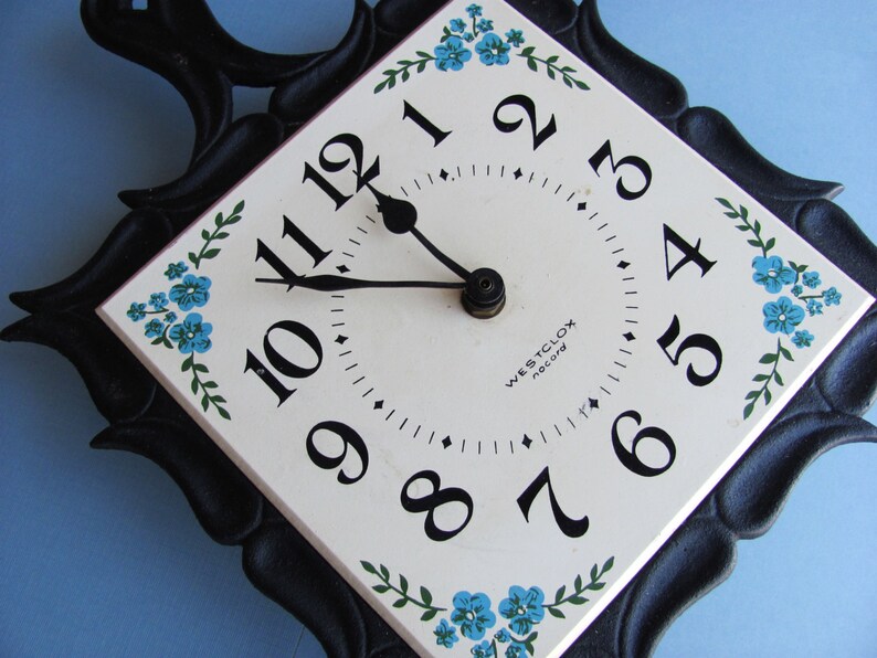 Westclox Kitchen Wall Clock Trivet Time Cast Iron Model No. Etsy