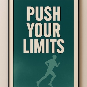 Arte mural motivacional para correr: póster con frase atrevida sobre fitness, regalo para corredores y maratonistas, imprimible.