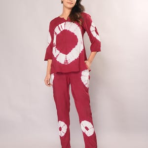 Handmade Tie-Dye Cotton Co-ord Set: Boho Indian Loungewear