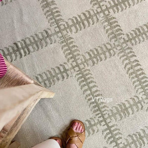 Gedempt crèmegroen oushak-tapijt handgeknoopt nieuw-Zeelandse wol eigentijds tapijt wonen eetkamer slaapkamer 8 x 10 9 x 12 10 x 14 grote oppervlakte