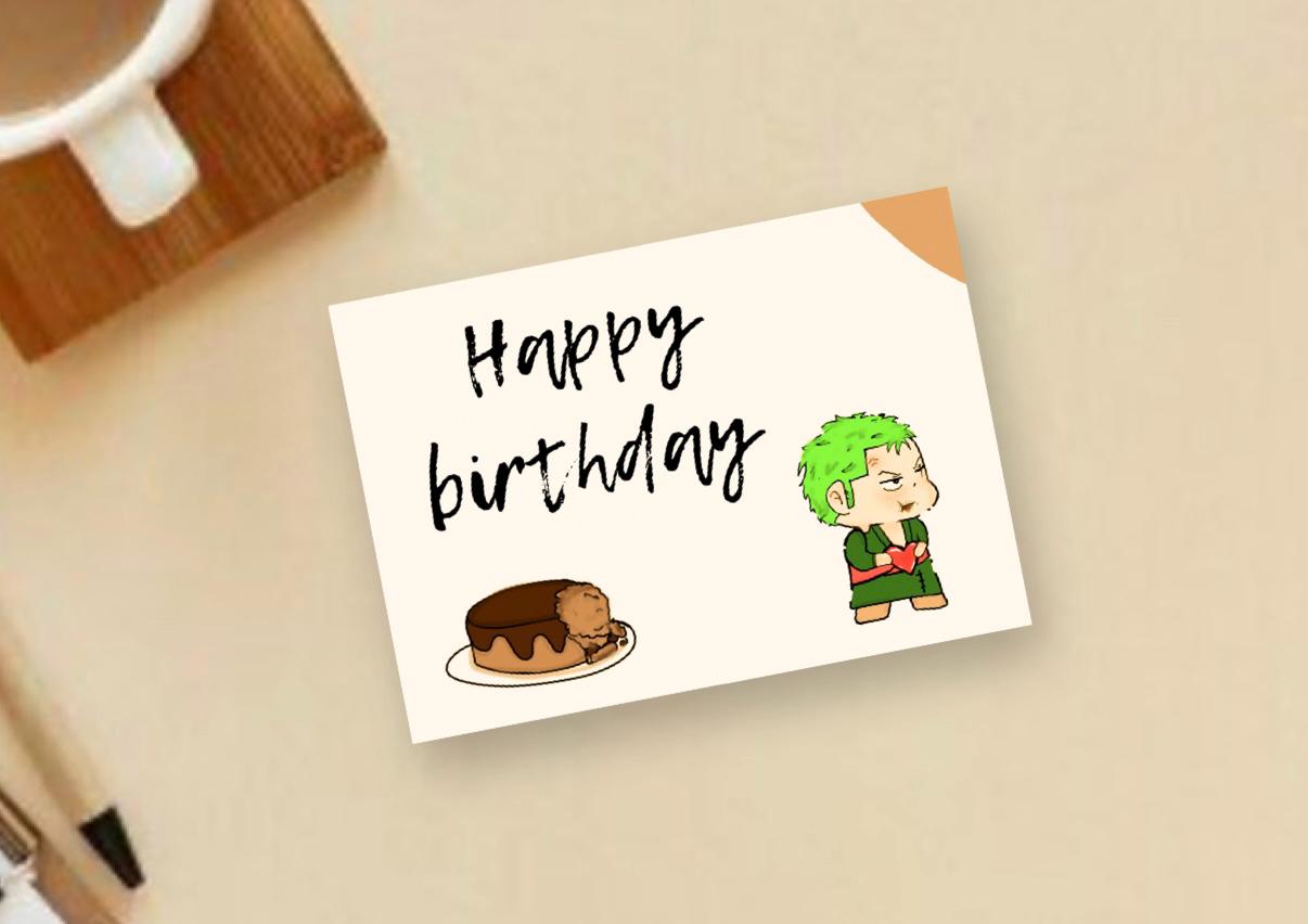 One piece bday greeting card - Etsy 日本
